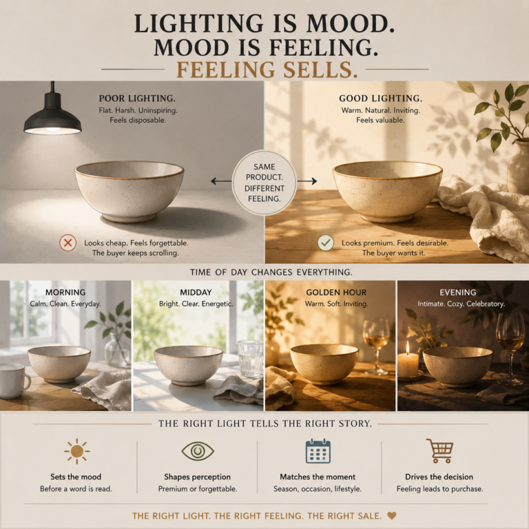 Lighting Is Mood. Mood Is Feeling. Feeling Sells.